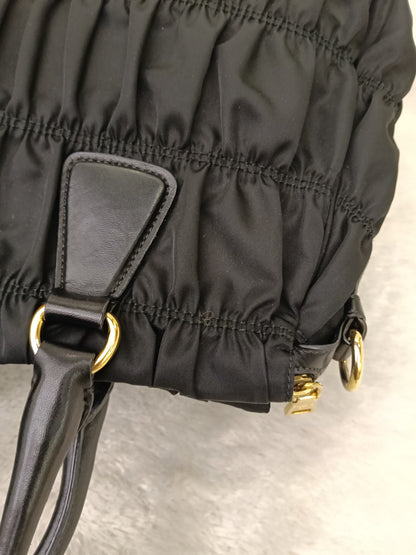 Prada Tessuto Gauffre Nylon Nero GHW