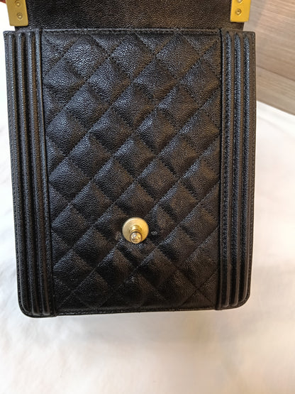 Chanel Boy Vertical Caviar Black GHW #26