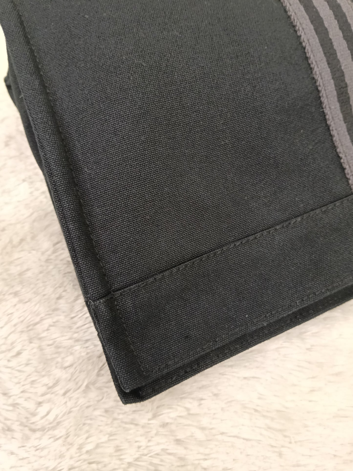 Hermes Fourre Tout Clutch Canvas Black Gray