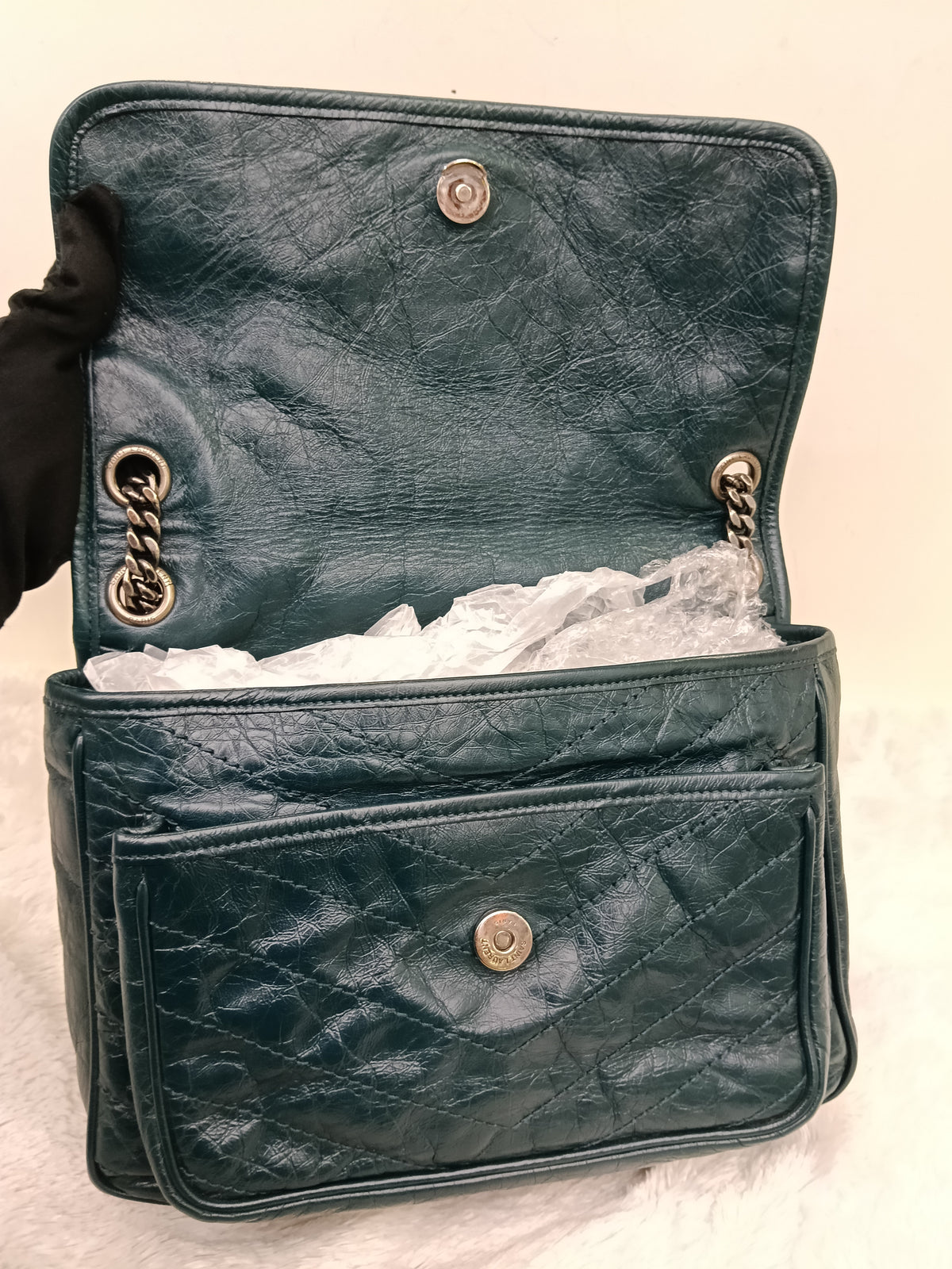 YsL Niki Medium Calfskin Emerald Green RHW 2018