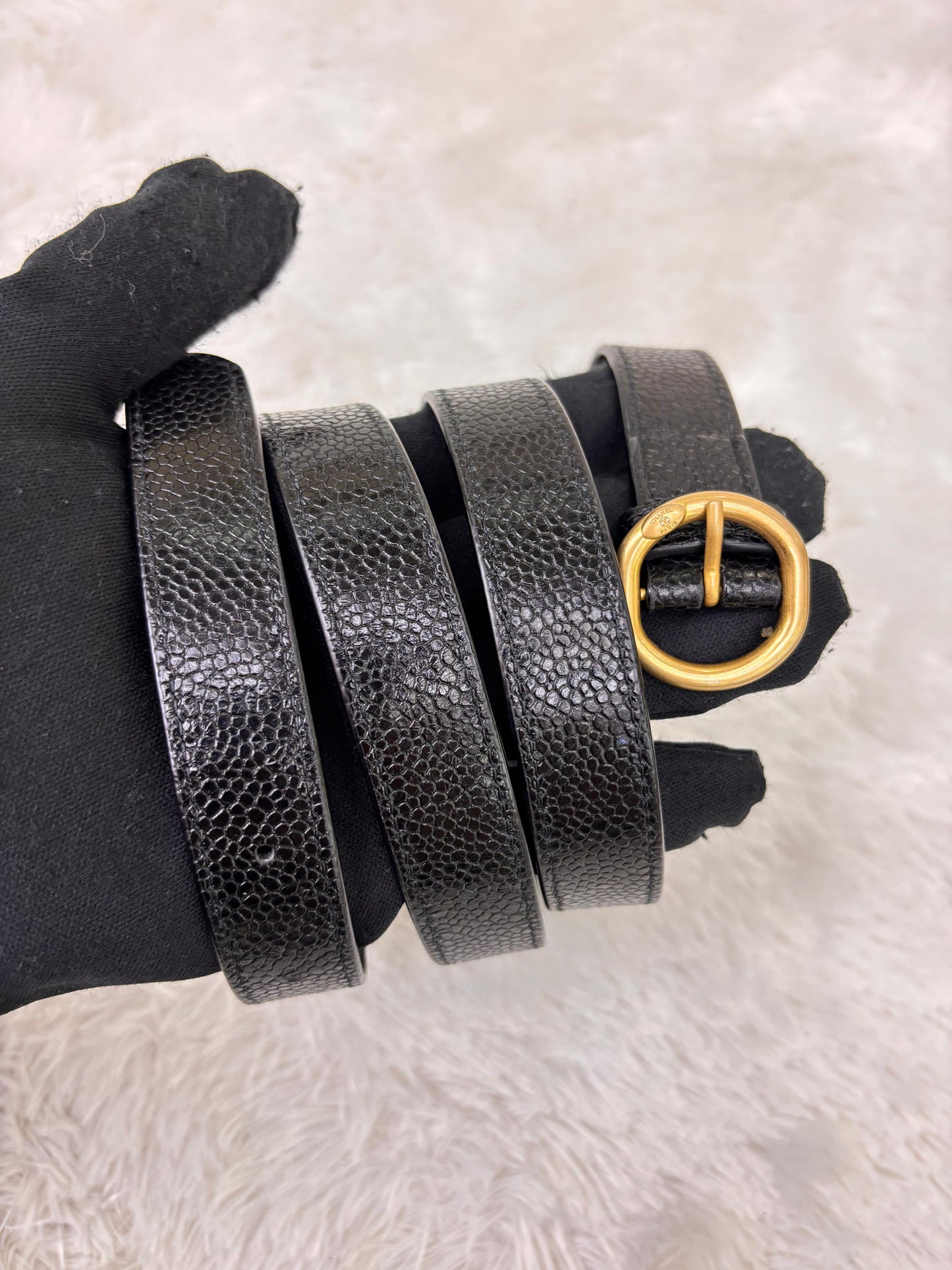 Chanel Diamond Belt Bag Caviar Black GHW #30