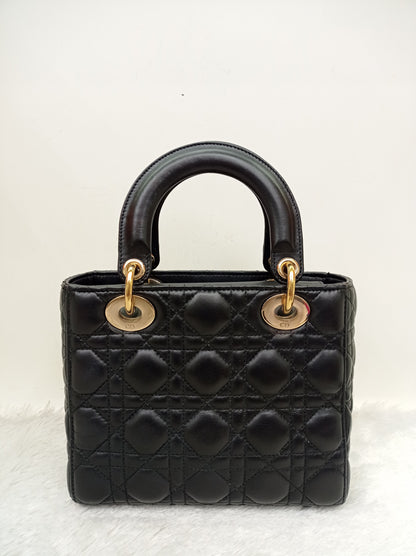 Lady Dior Small Lamb Black GHW 2018