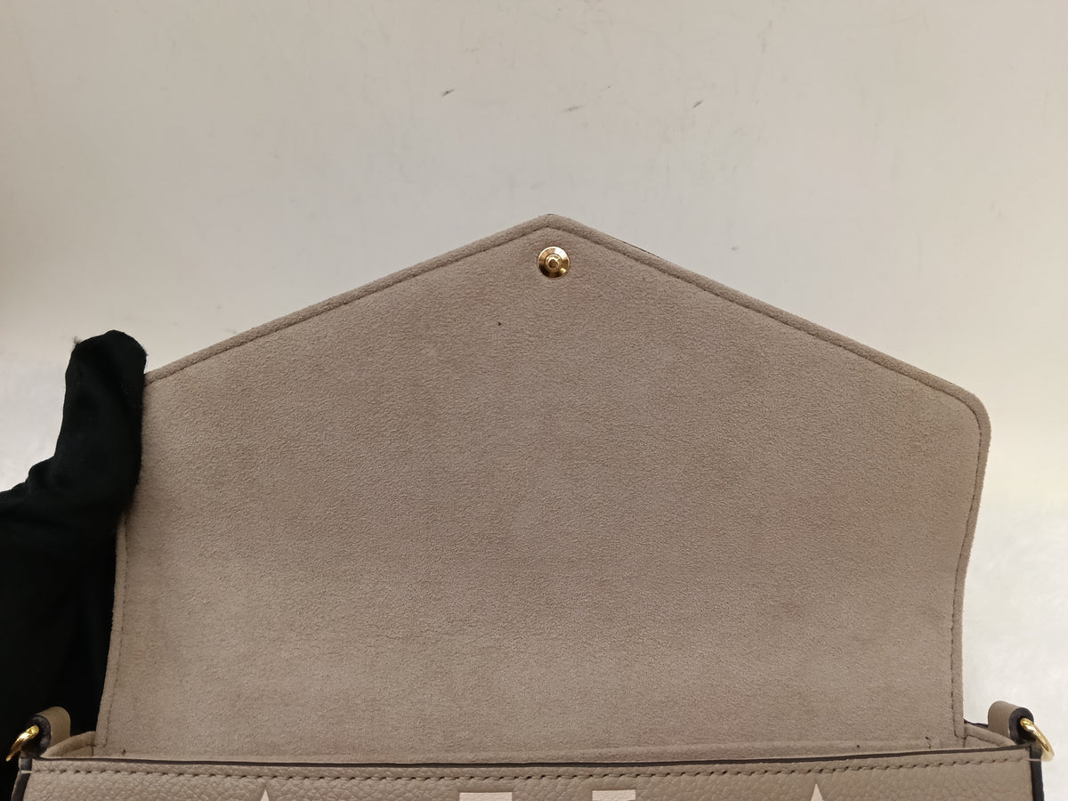 LV Felicie GM NV Monogram Empreinte Tourterelle Creme 2024 (CHIP)