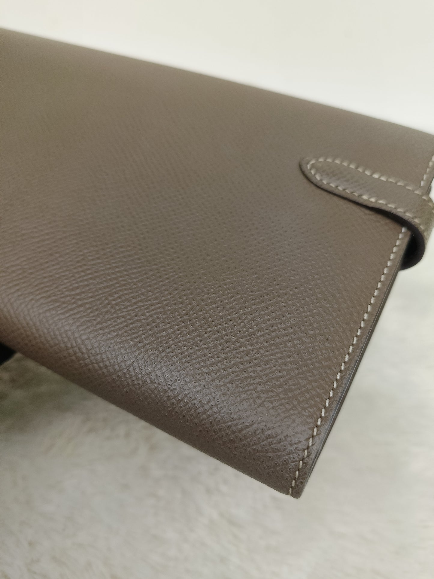 Hermes Kelly Wallet Epsom Etoupe GHW #D