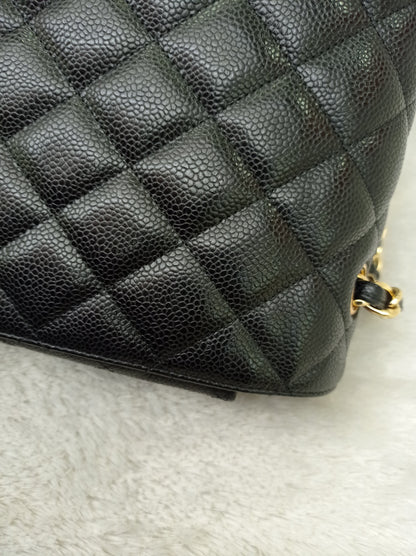 Chanel Maxi Caviar Black GHW DF #14