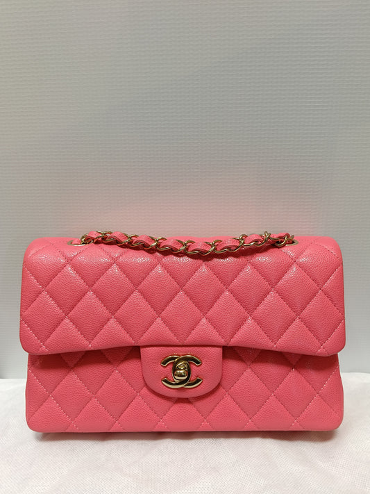 Chanel Small Caviar Pink GHW DF (CHIP)