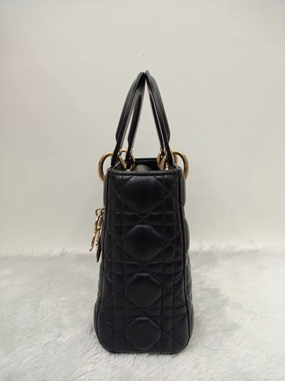 Lady Dior Small Lamb Black GHW 2018