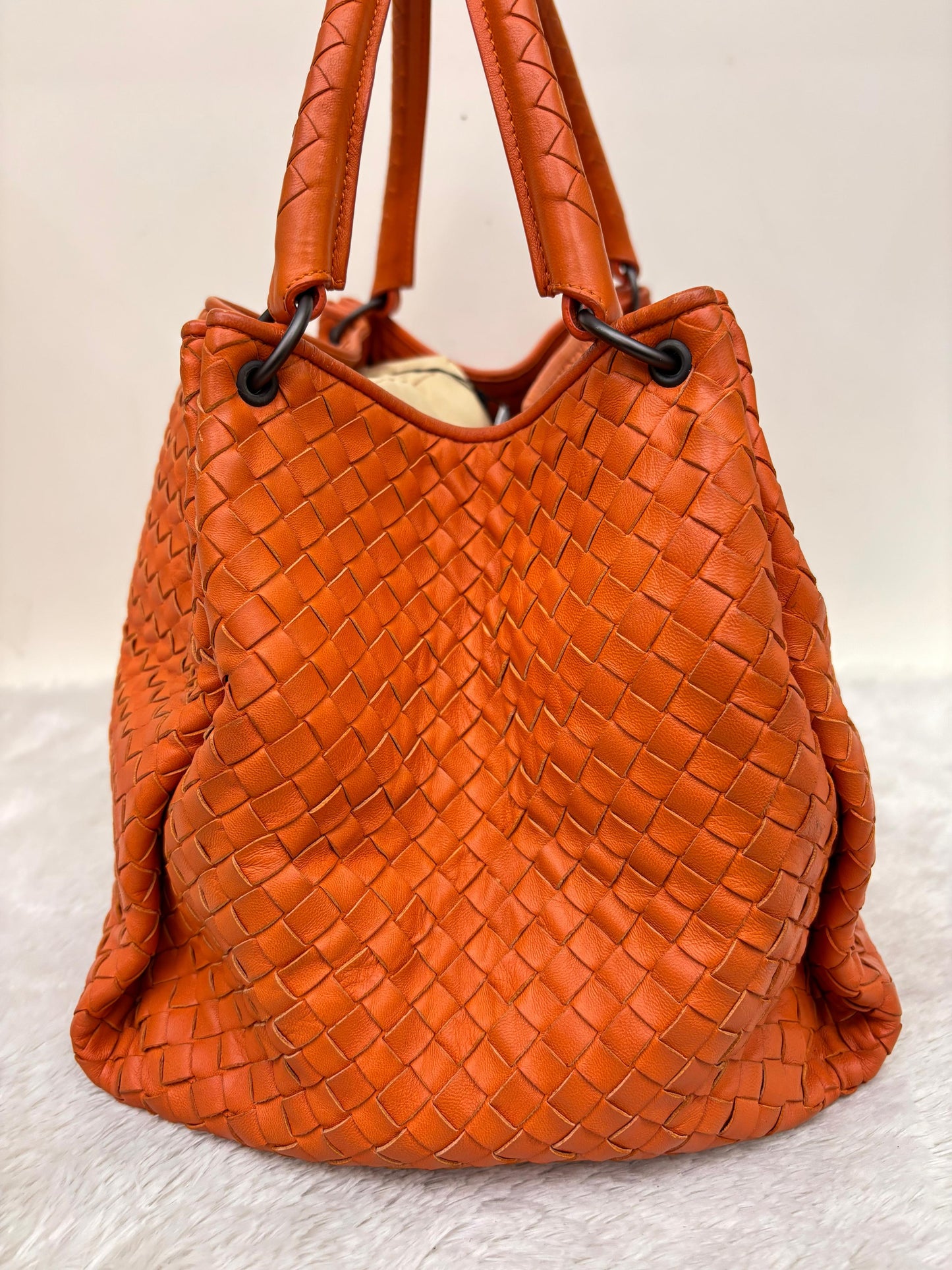 Bottega Veneta Parachute Intrecciato Tote Orange RHW 2011