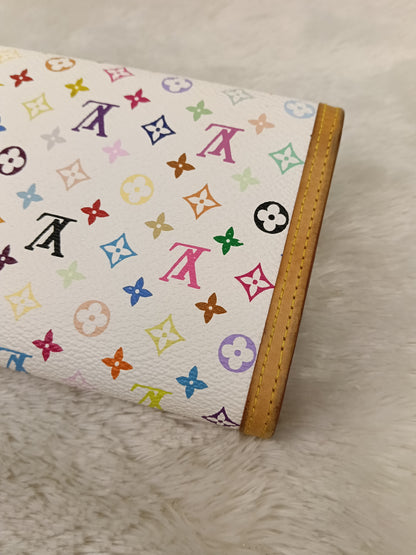 LV Porte Tresor International Wallet Monogram Multicolour White