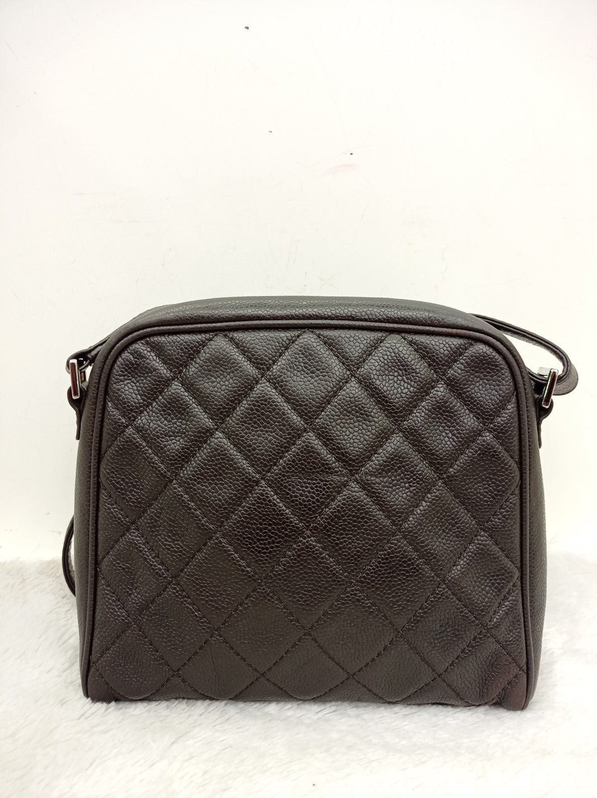 Chanel CC Mark Shoulder Caviar Dark Brown SHW #11