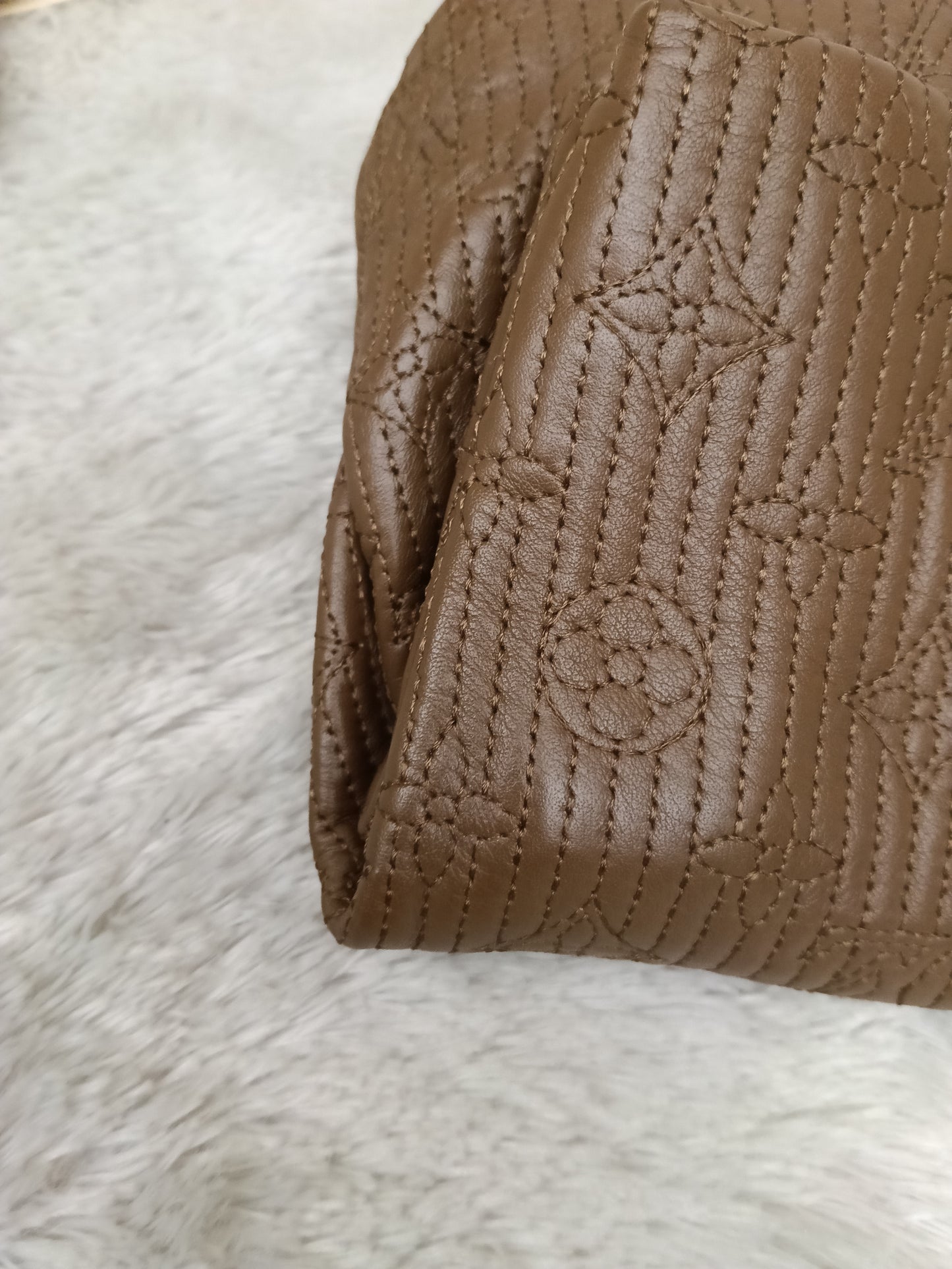 LV Altair Clutch Monogram Jacquard Brown 2012