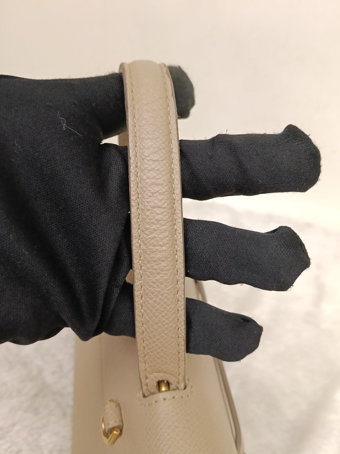 Celine Nano Belt Grained Light Taupe GHW 2018