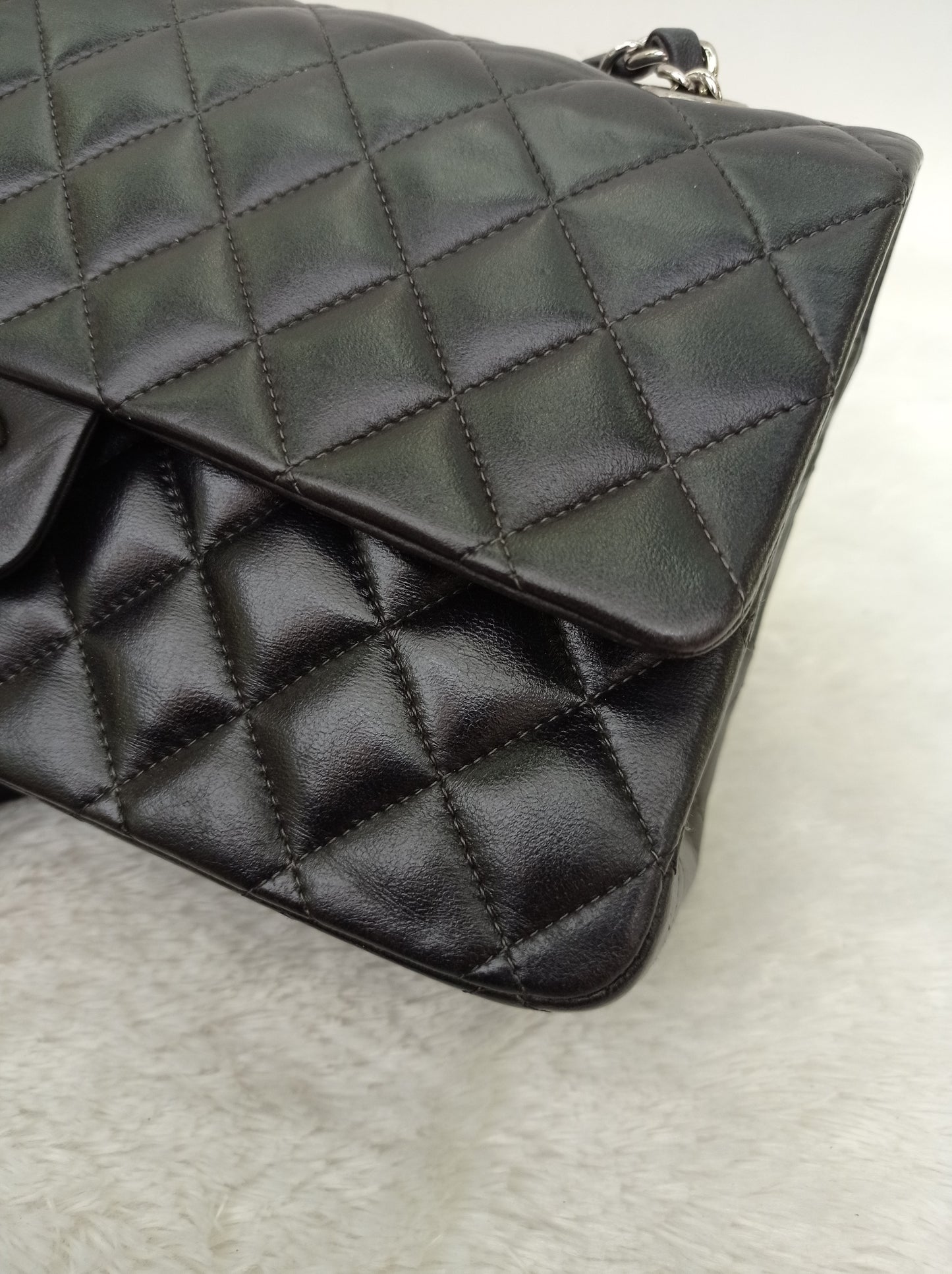 Chanel Medium Lamb Black SHW DF #16