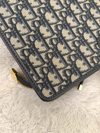 Dior Pouch Clutch Montaigne Oblique Navy GHW 2023