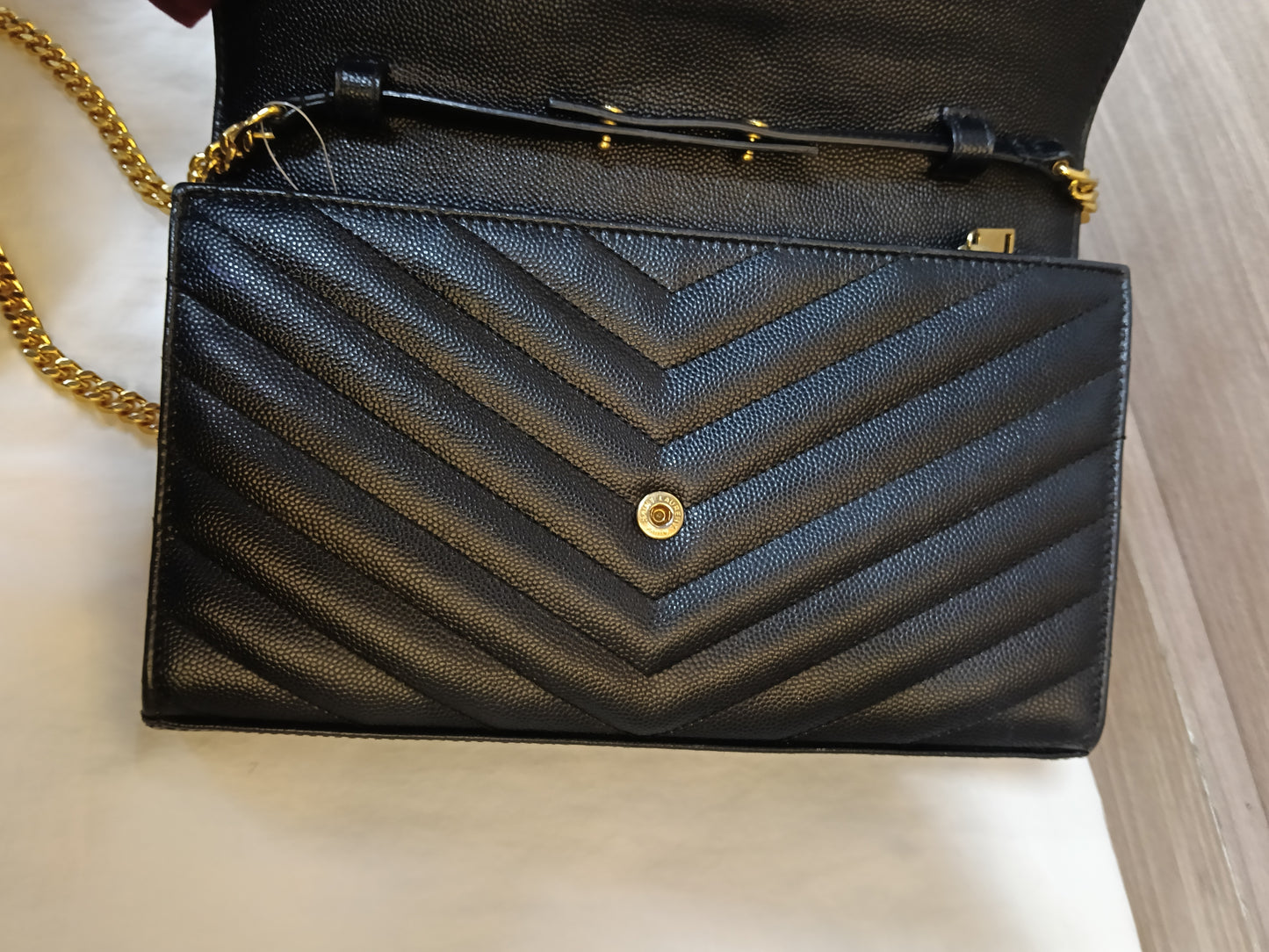 YsL WOC 22 Matelasse Monogramme Grained Black GHW 2018