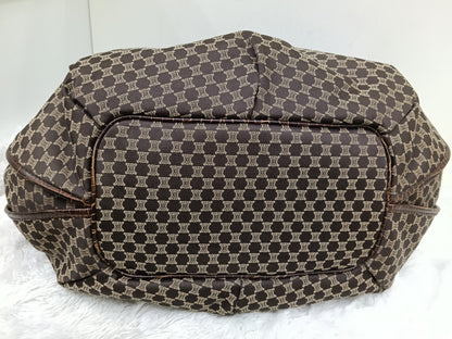 Celine Macadam Bittersweet Large Hobo Croco Embossed Chocolate SHW 2008