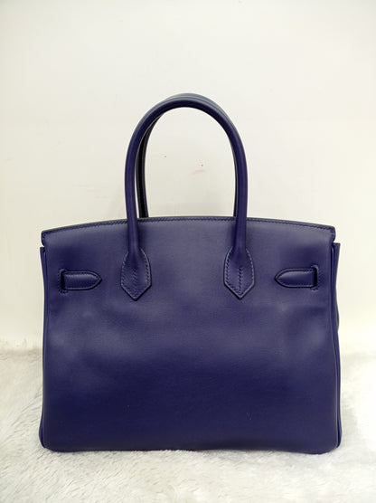 B30 Tressage Swift Epsom Bleu Encre Bleu Du Nord PHW #D