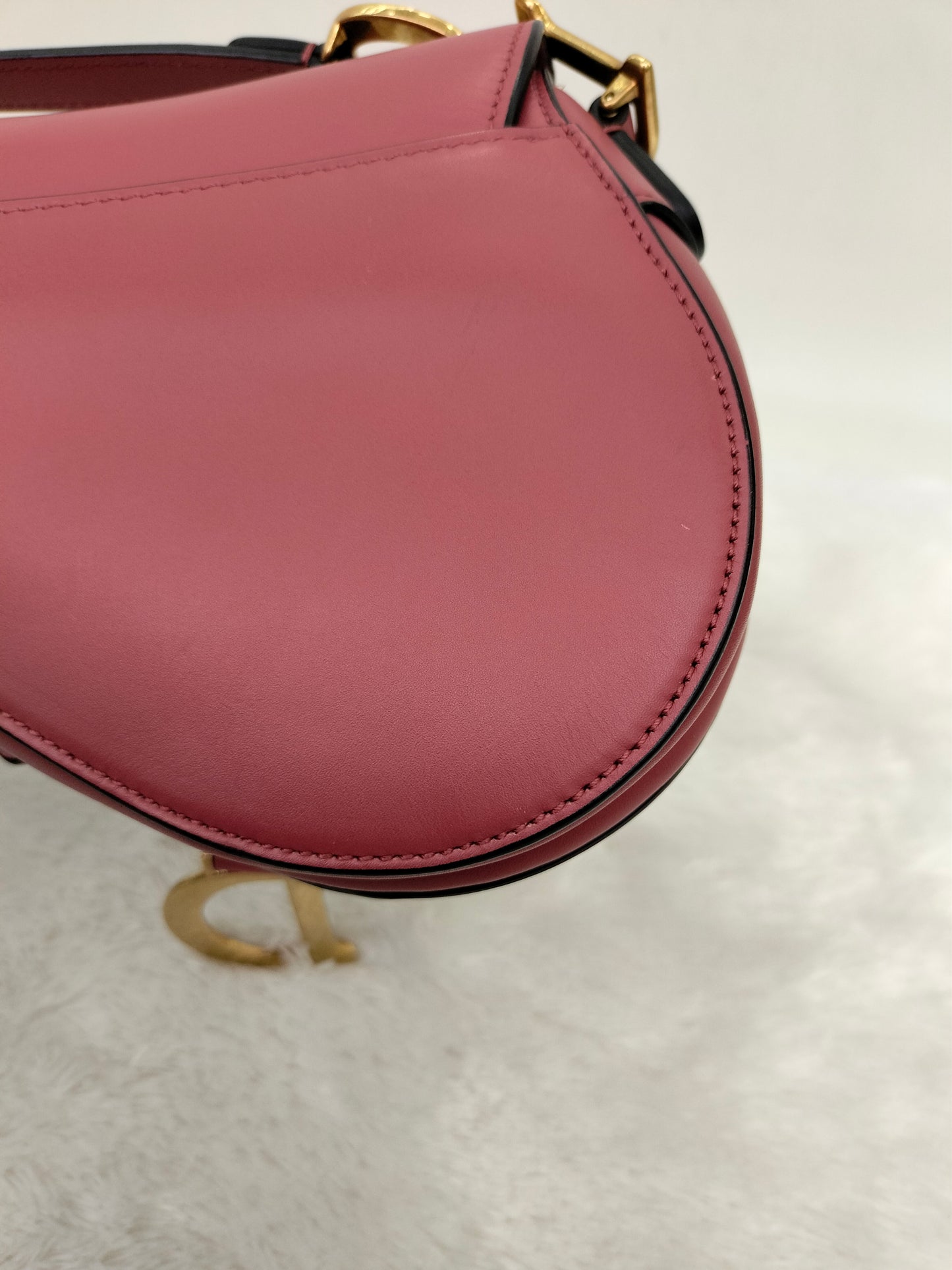 Dior Saddle Small Calfskin Pink Coral GHW
