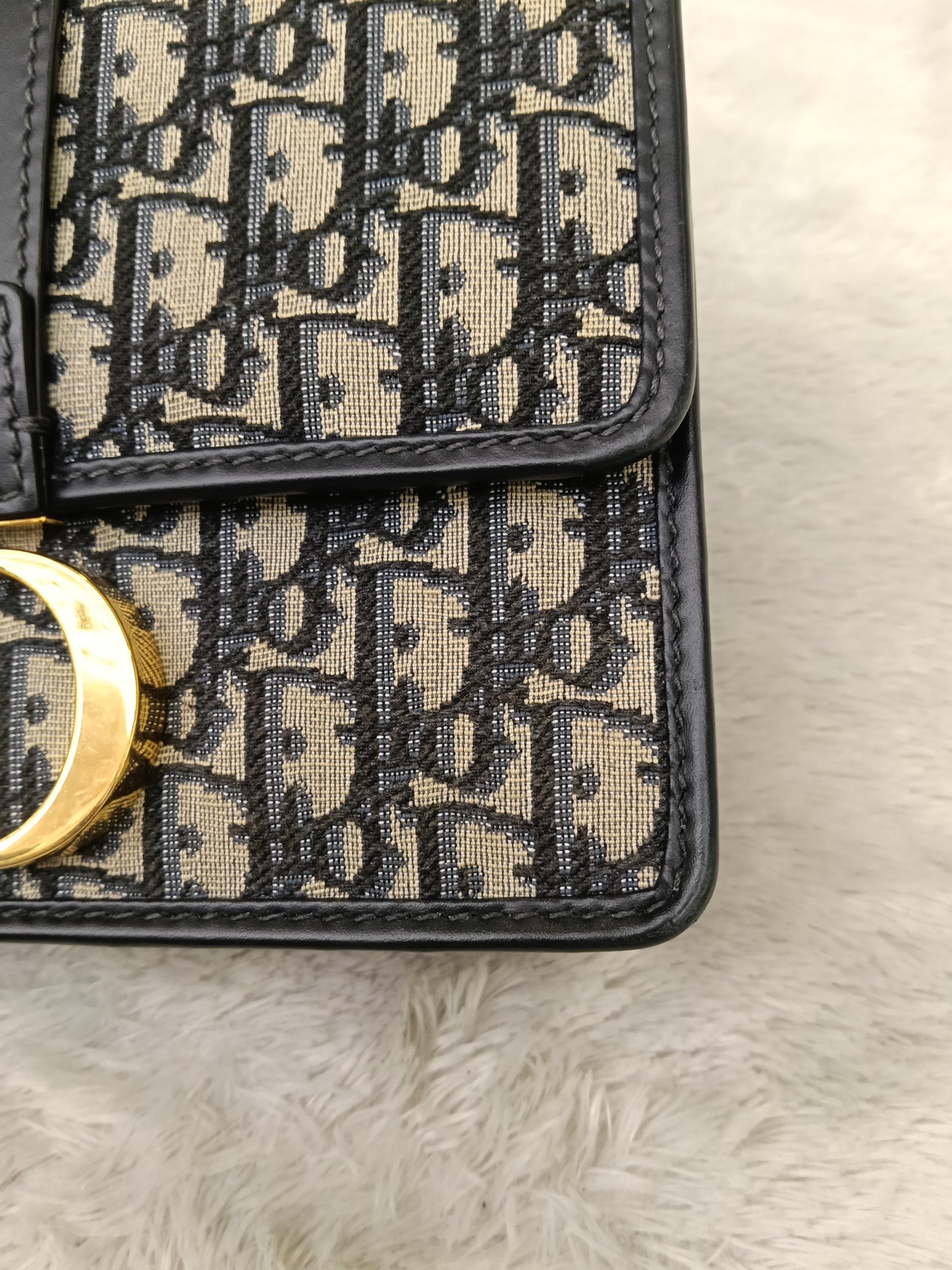 Dior Montaigne 30 Oblique Navy GHW 2022