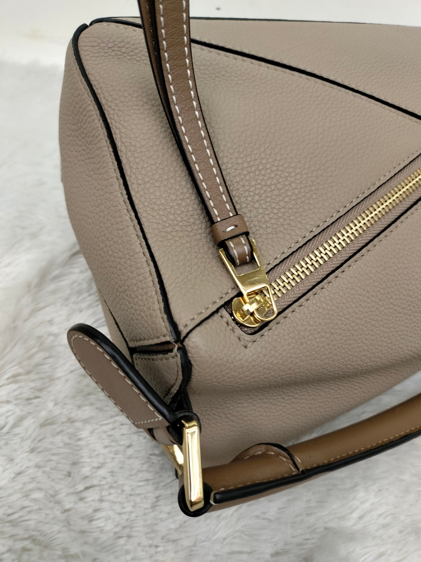 Loewe Puzzle Small Grained Sand Mink GHW 2020