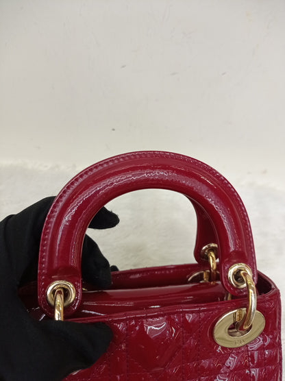 Lady Dior Mini Patent Red GHW 2019