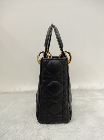 Lady Dior Mini Lamb Black GHW 2017