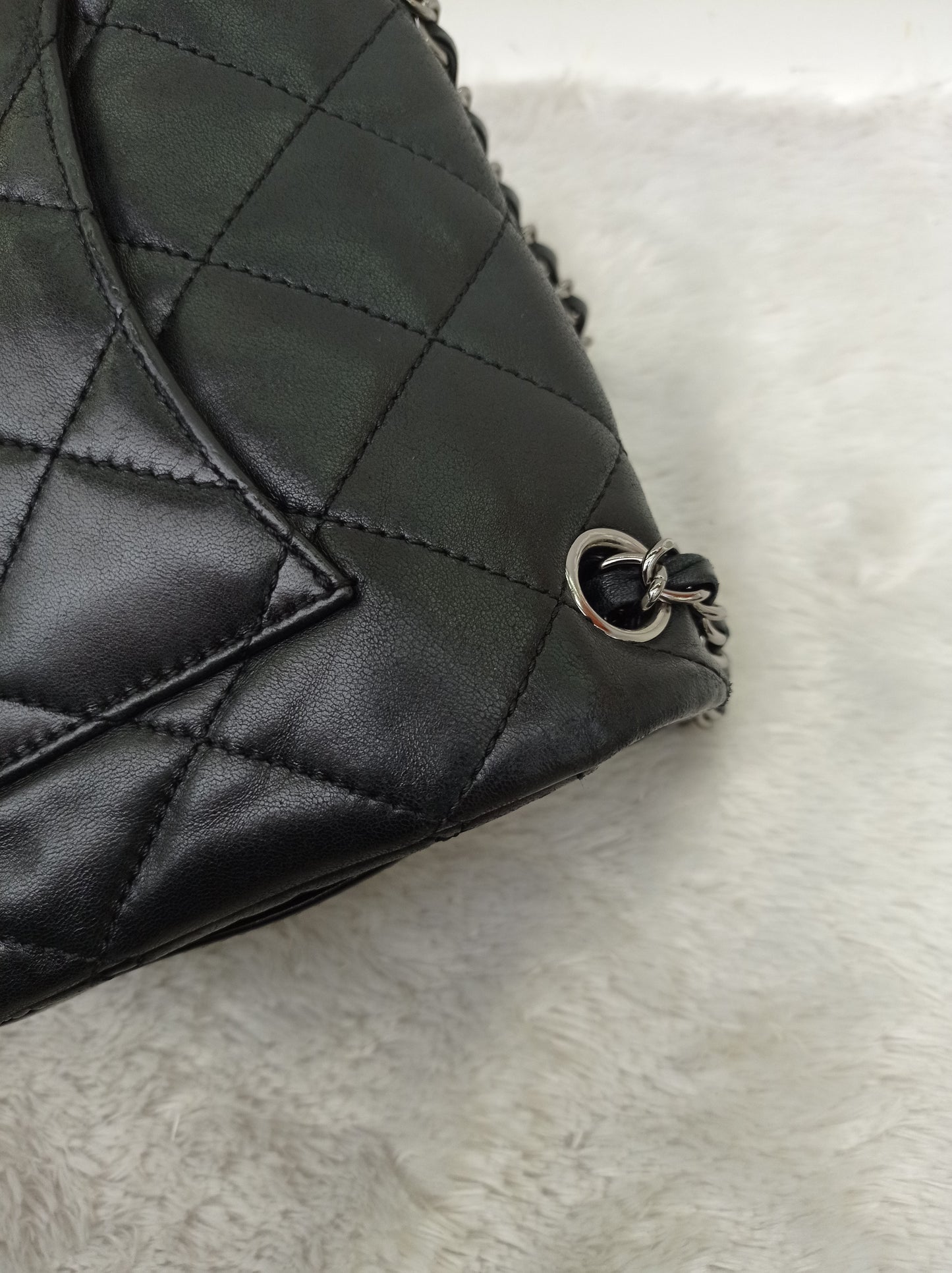 Chanel Accordion Flap Mini Lamb Black SHW #18