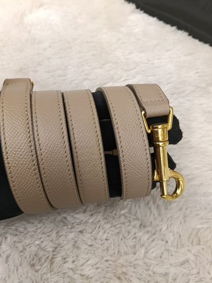 Celine Micro Belt Grained Light Taupe GHW 2021