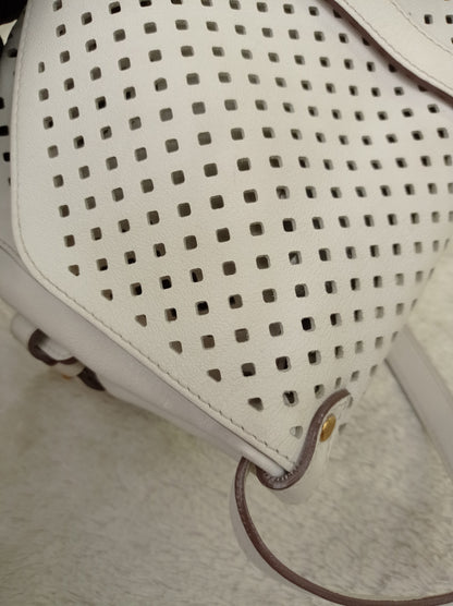 LV Saumur Perforated Limited Edition White Flore