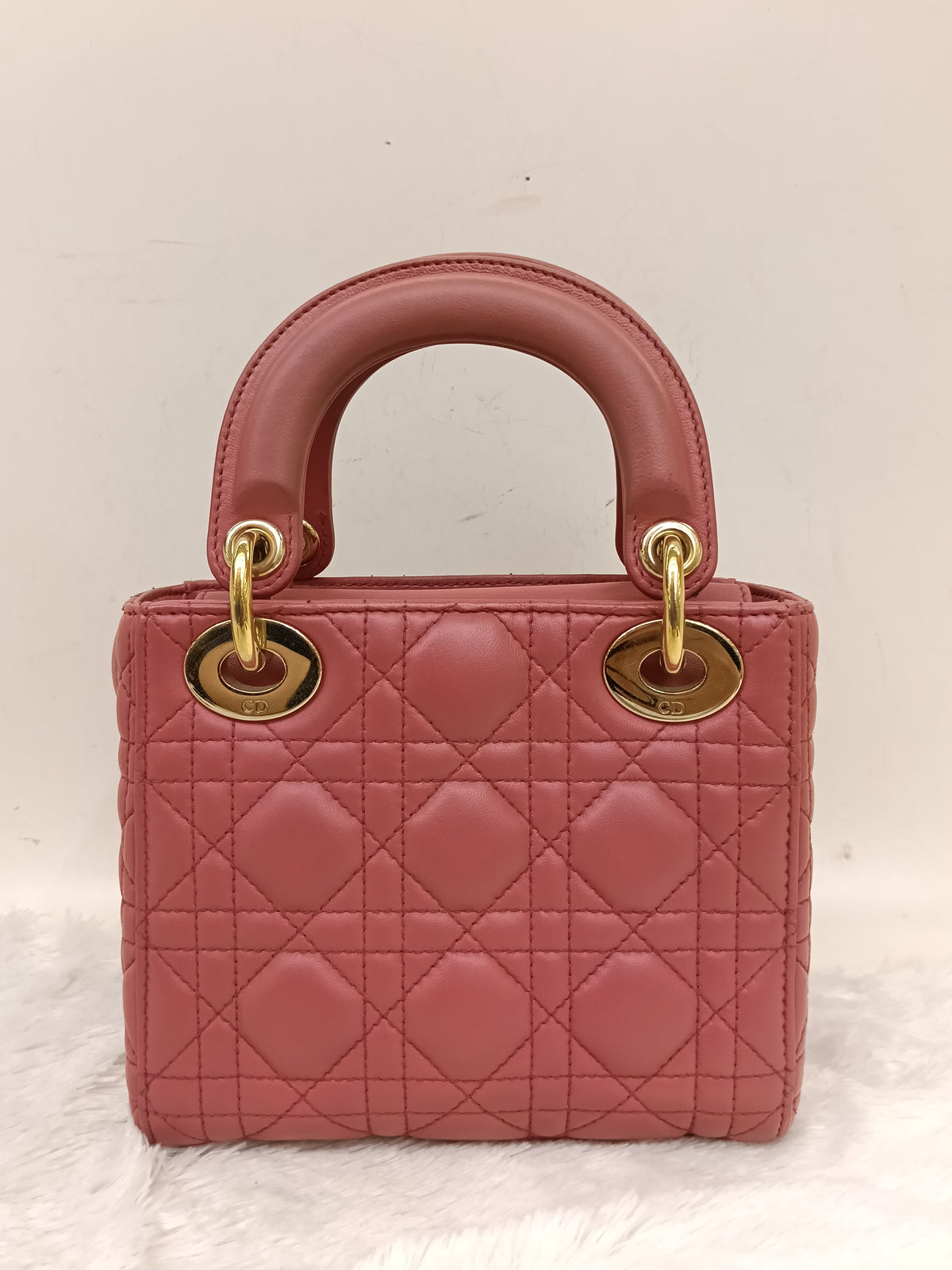 Lady Dior Mini Lamb Pink GHW 2019