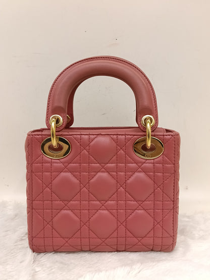 Lady Dior Mini Lamb Pink GHW 2019