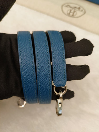 Kelly32 Epsom Sellier Bleu Izmir PHW #R square