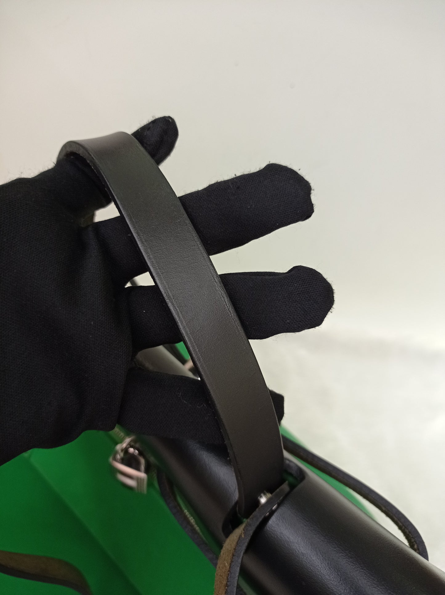 HB31 Zip Toile Vert Cactus Flap Black PHW #D