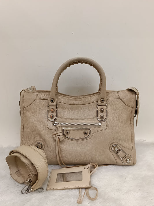 Balenciaga Small City Edge Beige SHW 2018