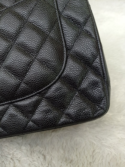 Chanel Jumbo Caviar Black GHW DF #24