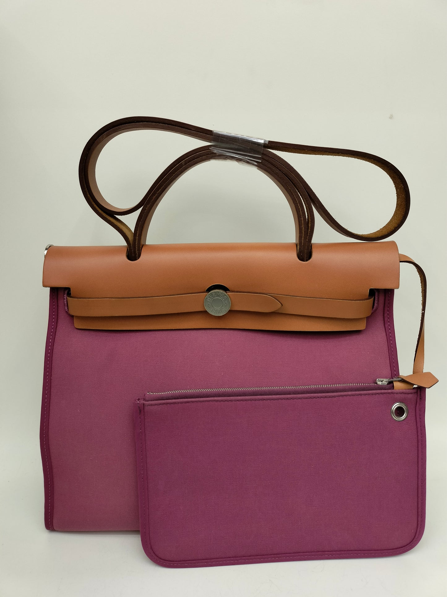 HB31 Zip Canvas Rose Purple Flap Brown PHW #R square