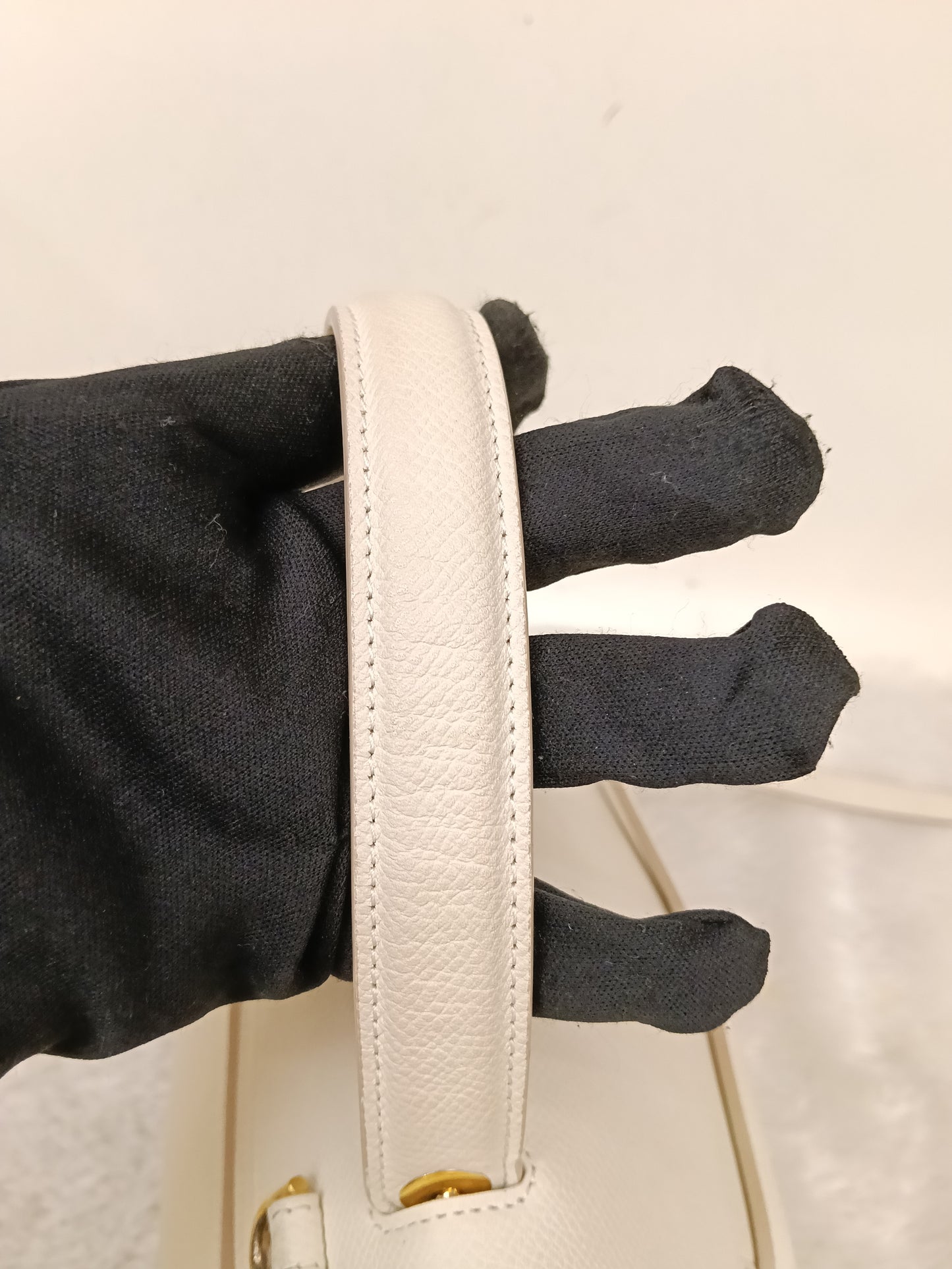Celine Micro Belt Grained White GHW 2017