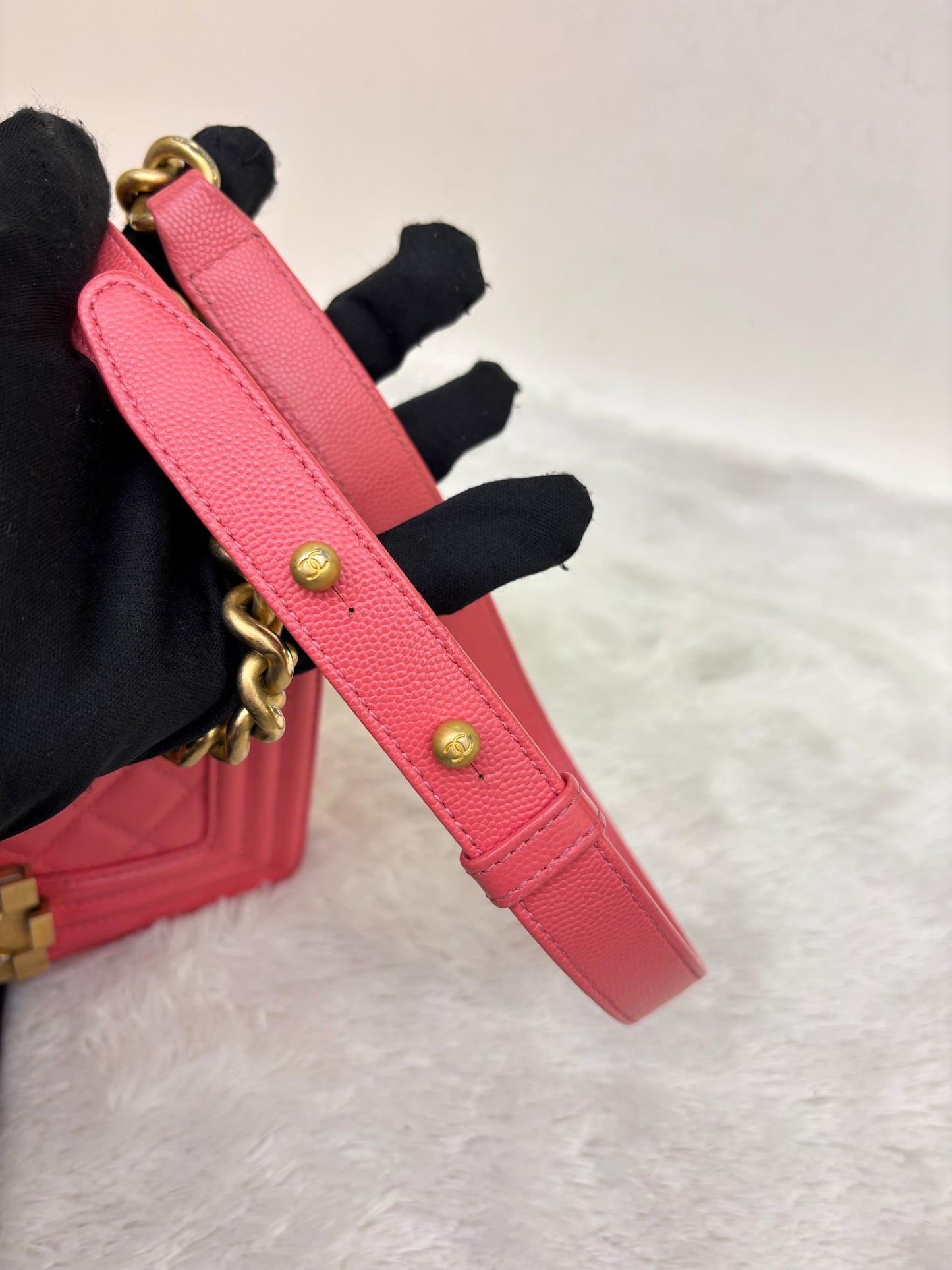 Chanel Boy 20 Small Caviar Pink GHW #25