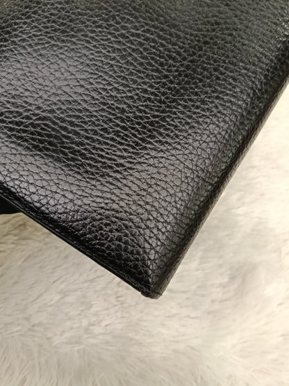 Gianni Versace Medusa Trifold Wallet Grained Black GHW