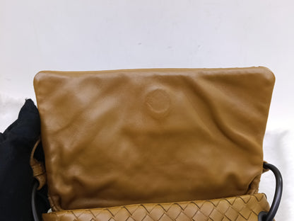 Bottega Veneta Nappa Intrecciato Flap Crossbody Camel RHW