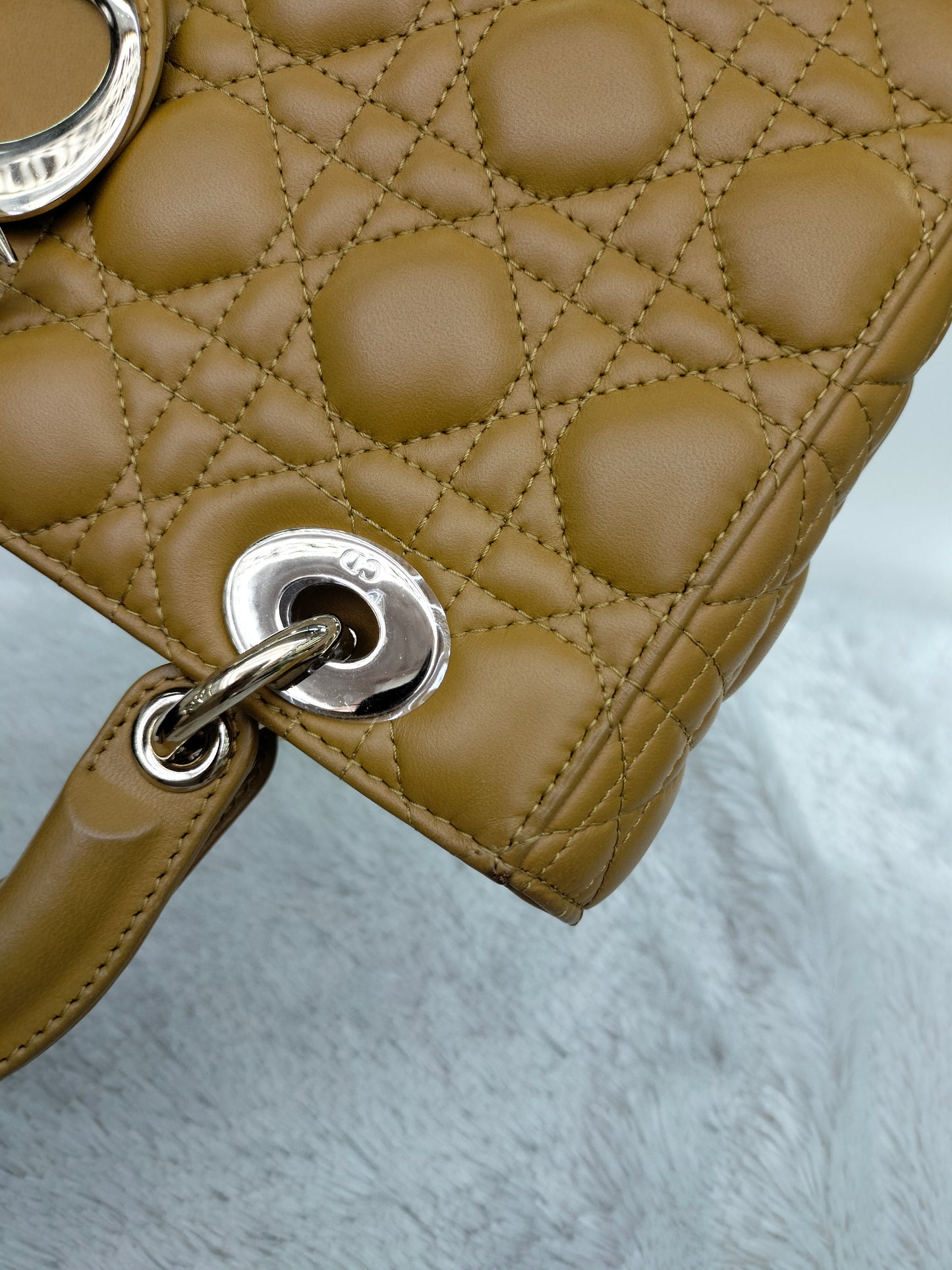 Lady Dior Small Amber Yellow GHW 2019