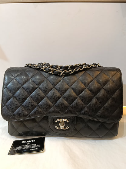 Chanel Jumbo Caviar Black SHW SF #13