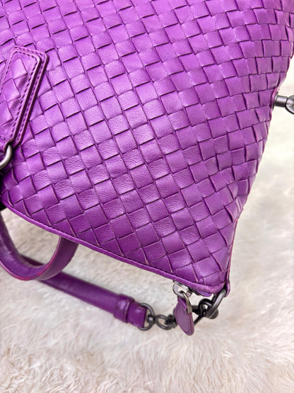 Bottega Veneta Convertible Intrecciato Medium 3 Ways Purple RHW