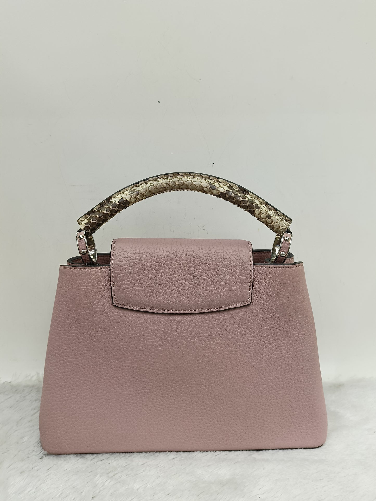 LV Capucines BB Taurillon Magnolia Handle Python 2016