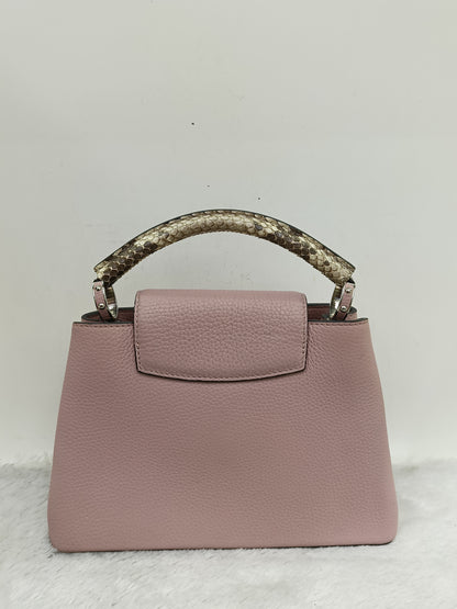 LV Capucines BB Taurillon Magnolia Handle Python 2016