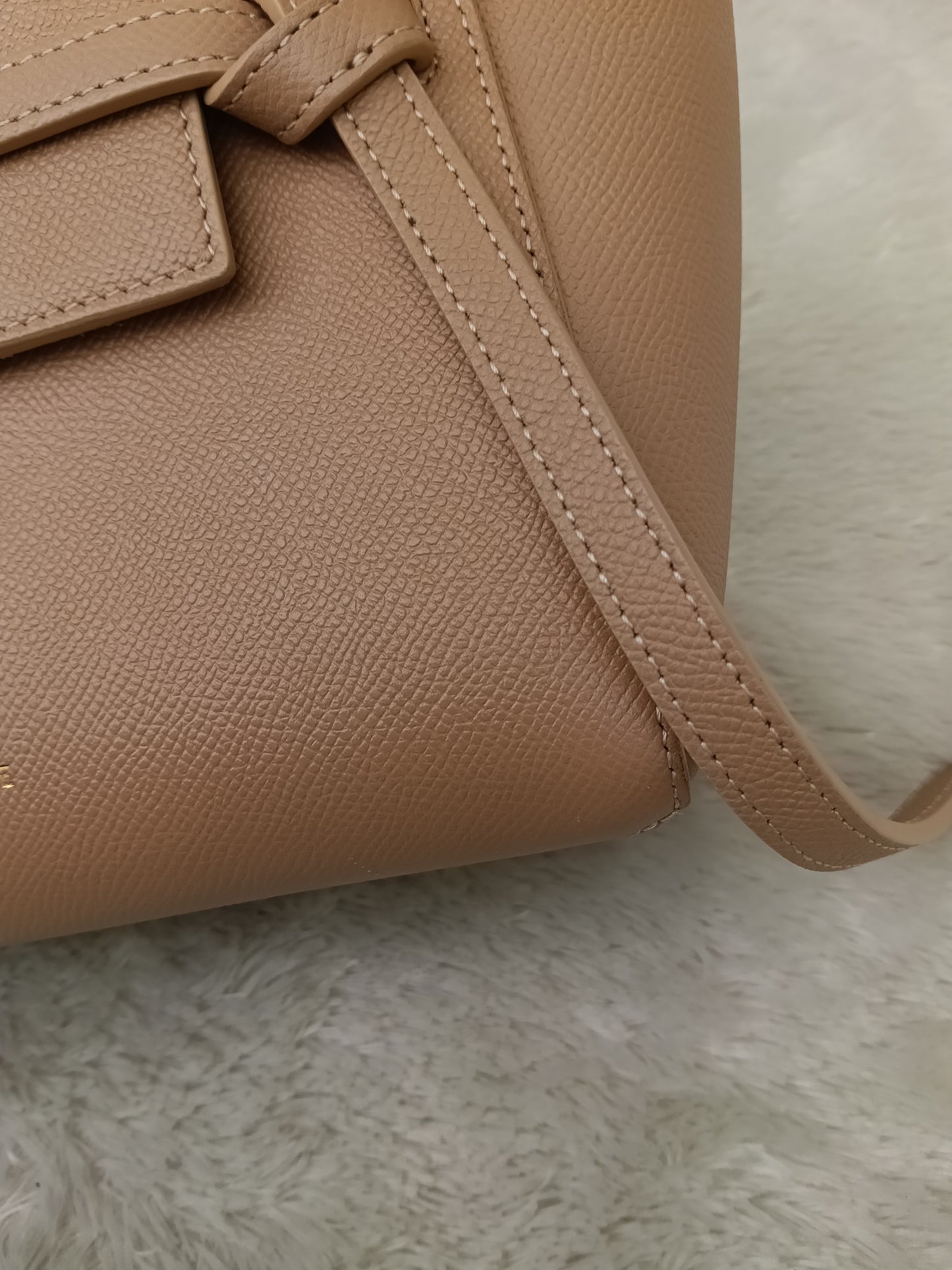 Celine Nano Belt Grained Desert Rose GHW 2020