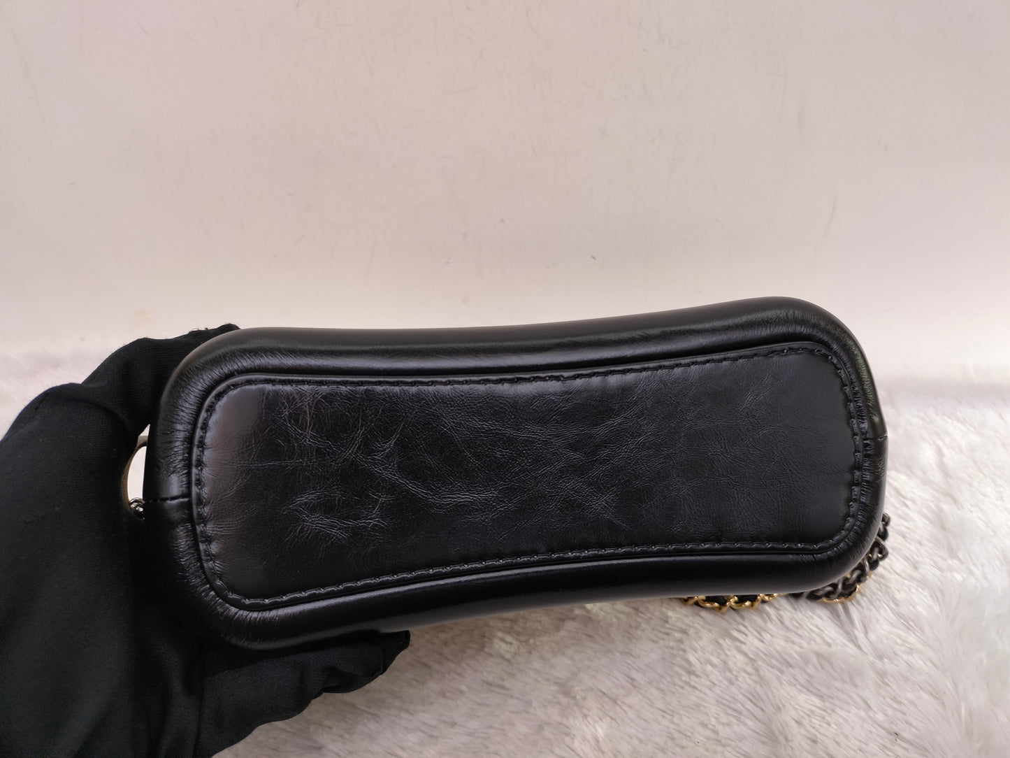 Chanel Gabrielle Small Calfskin Beige Black #26