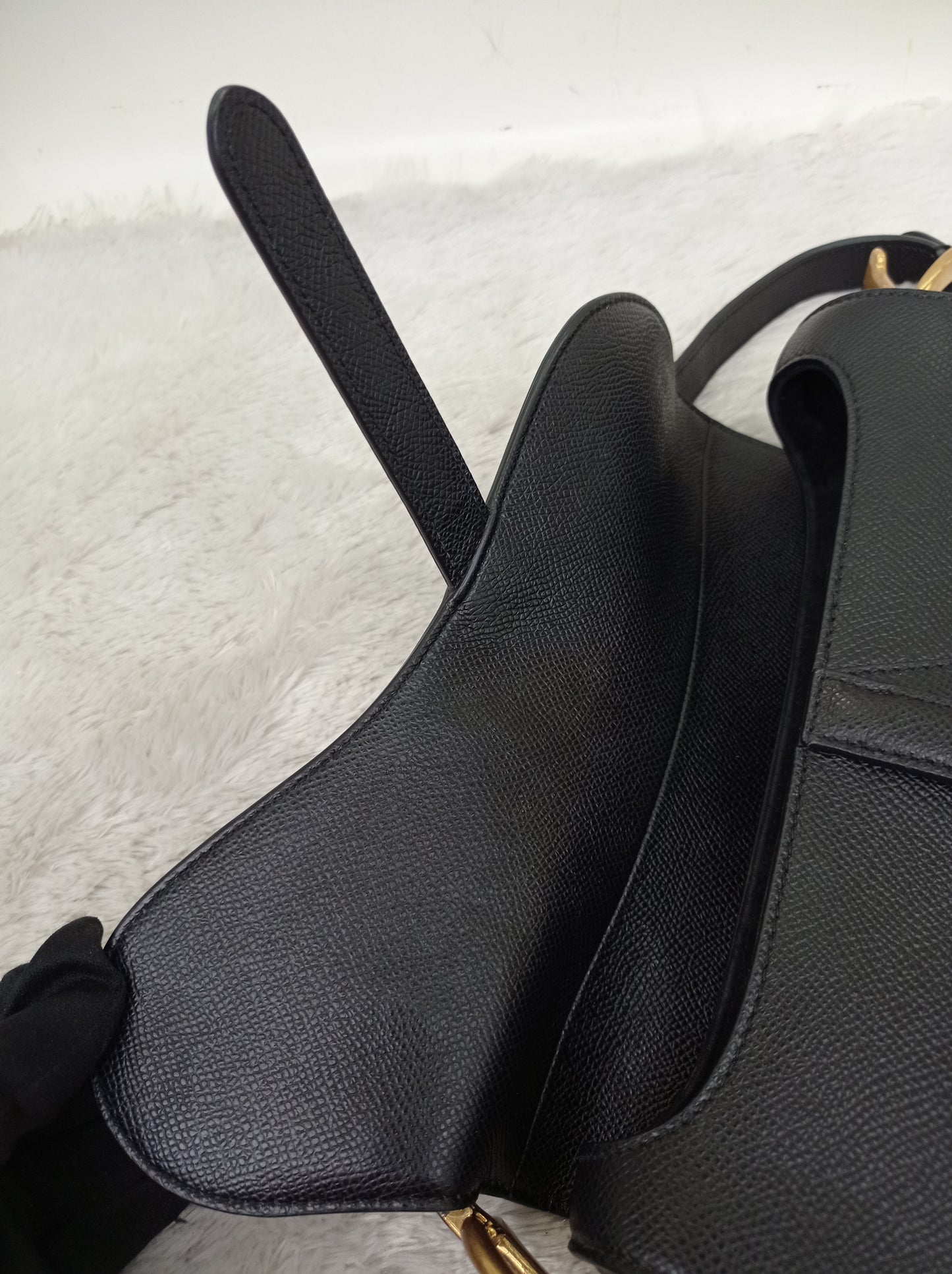 Dior Saddle Medium Grained Black GHW 2021