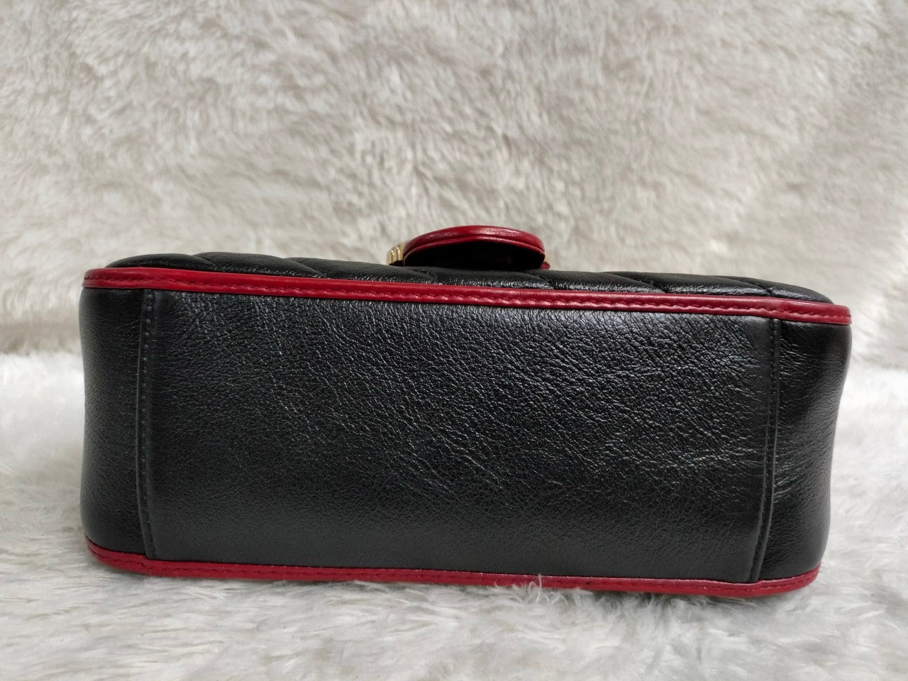 Gucci Top Handle Mini Marmont Black Red GHW 2019