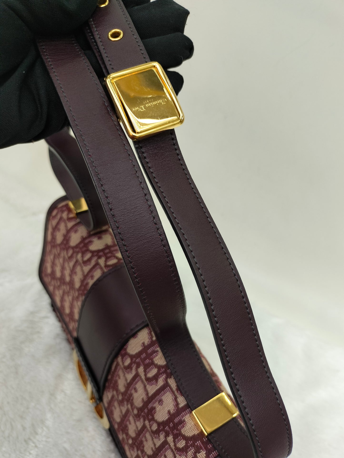 Dior Montaigne Medium Oblique Burgundy GHW 2019
